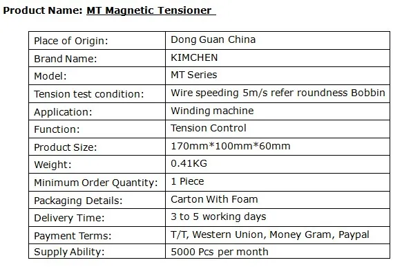 Magnetic Tensioner (MT-30) Coil Winding Wire Tensioner