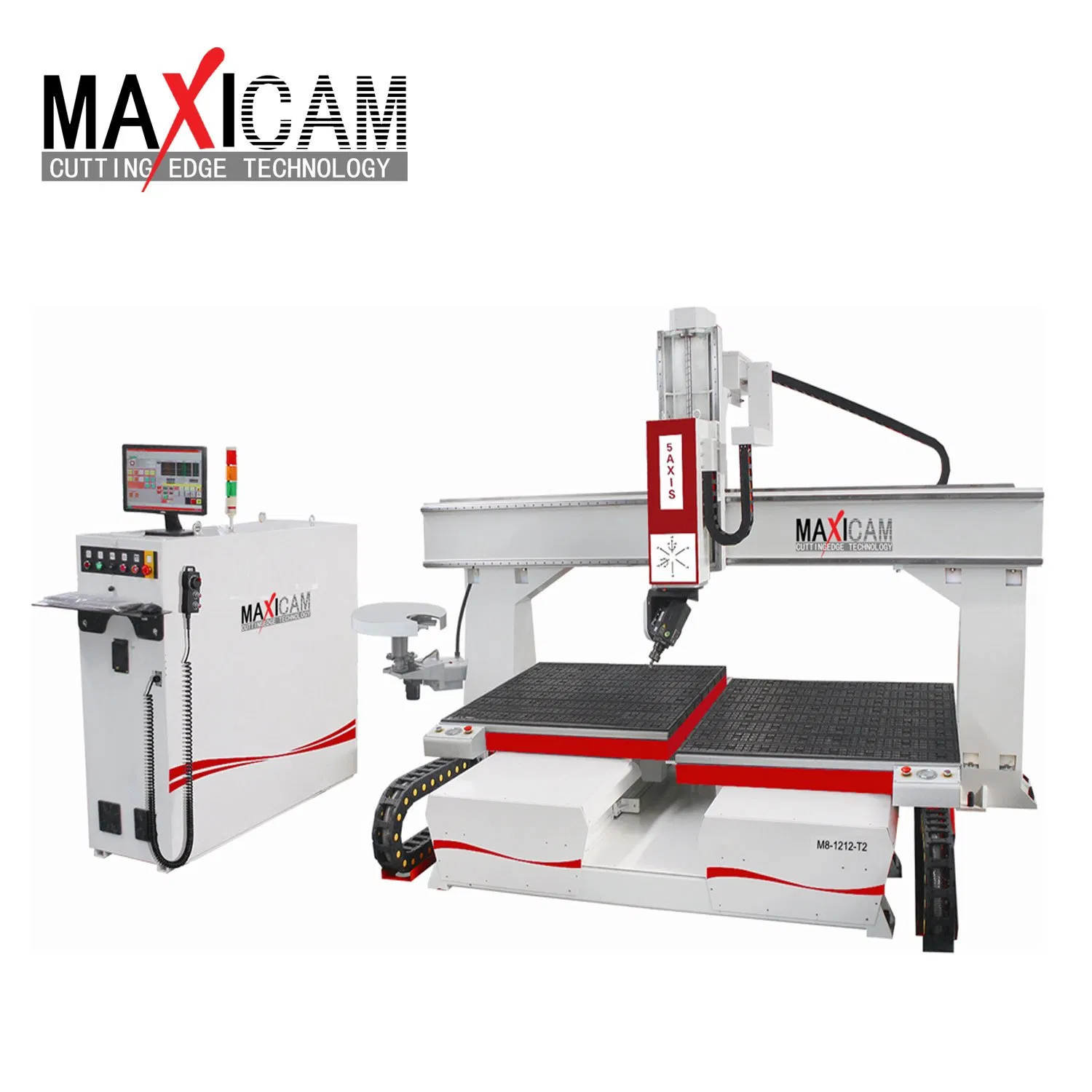 Maxicam M8- 1212 -T 3D Wooden Carving 5 Axis CNC Router