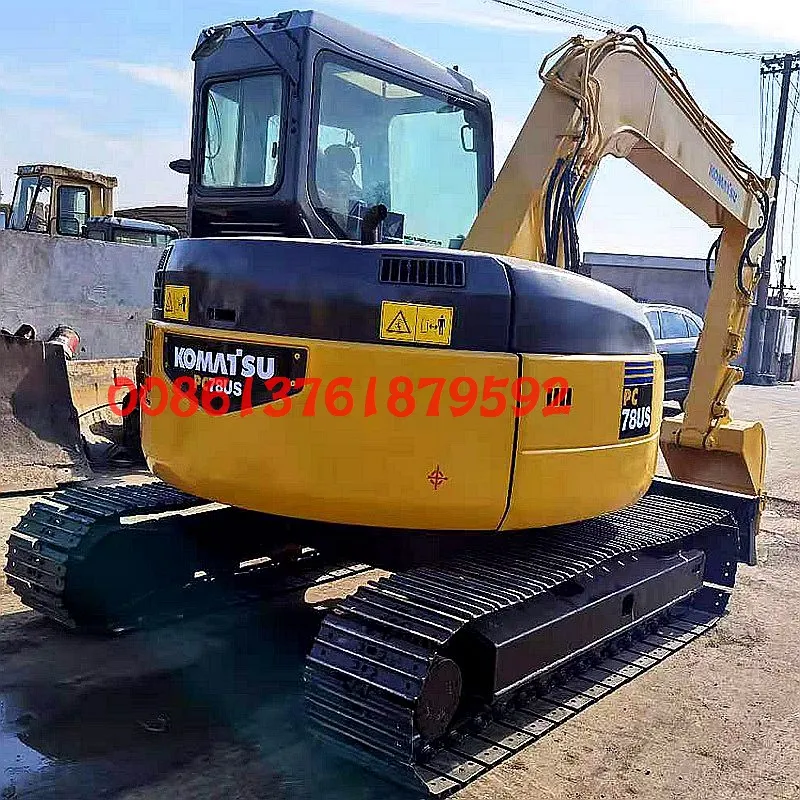 Mini Size Used Komatsu PC78us Construction Excavator Installed with Dozer Blade