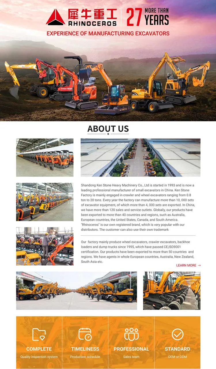 Mini Tractor Digger Excavator Xn08 Mini Excavator 1.6 Ton CE