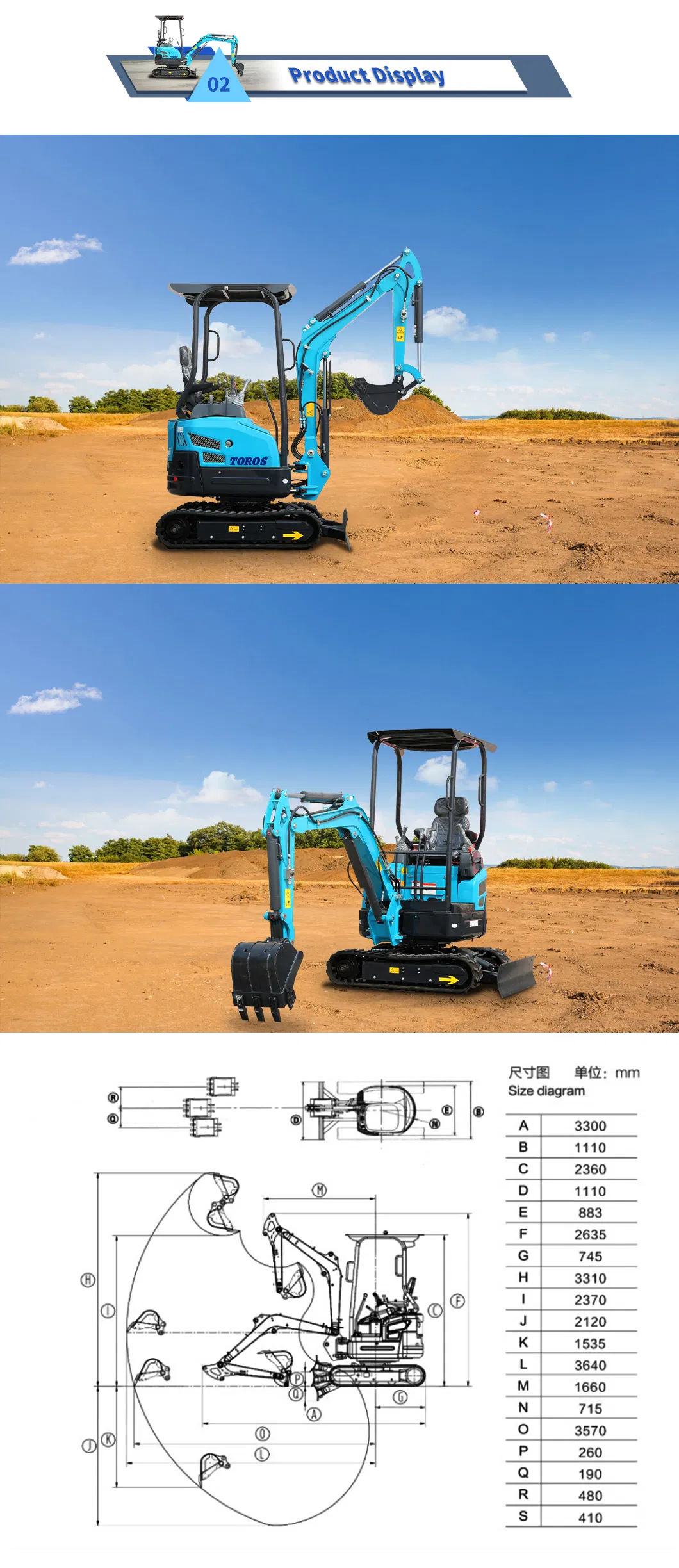 New Mini Excavadora Sobre Oruga