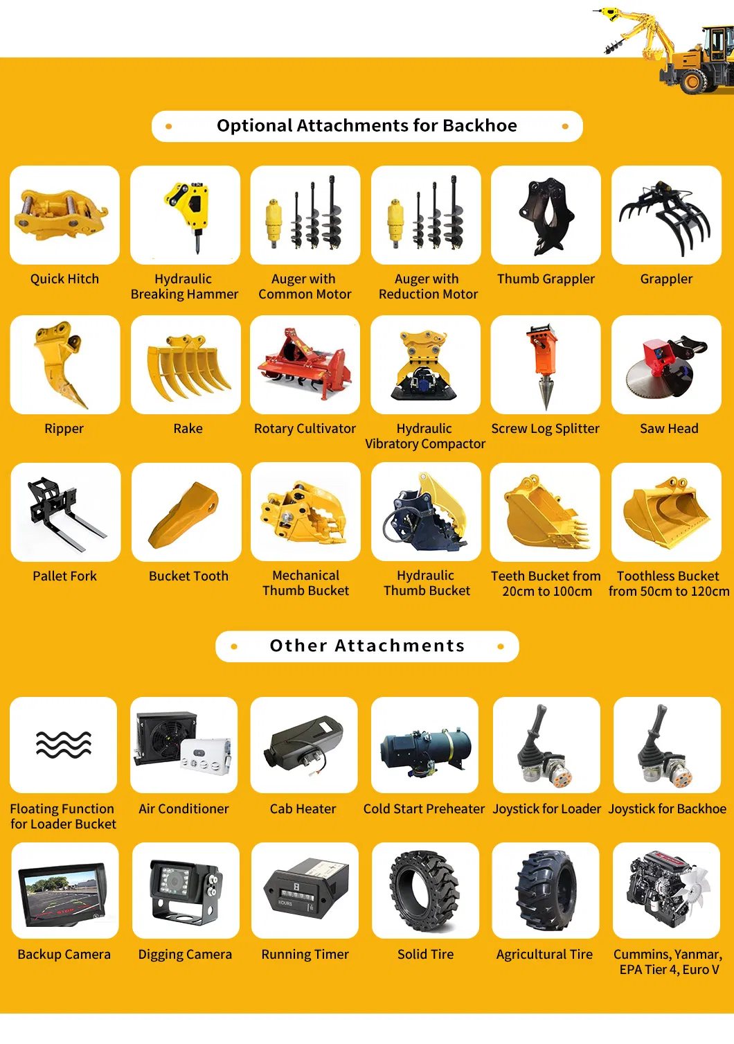 New Wheel Loader Mini Cheapers Backhoe Loader