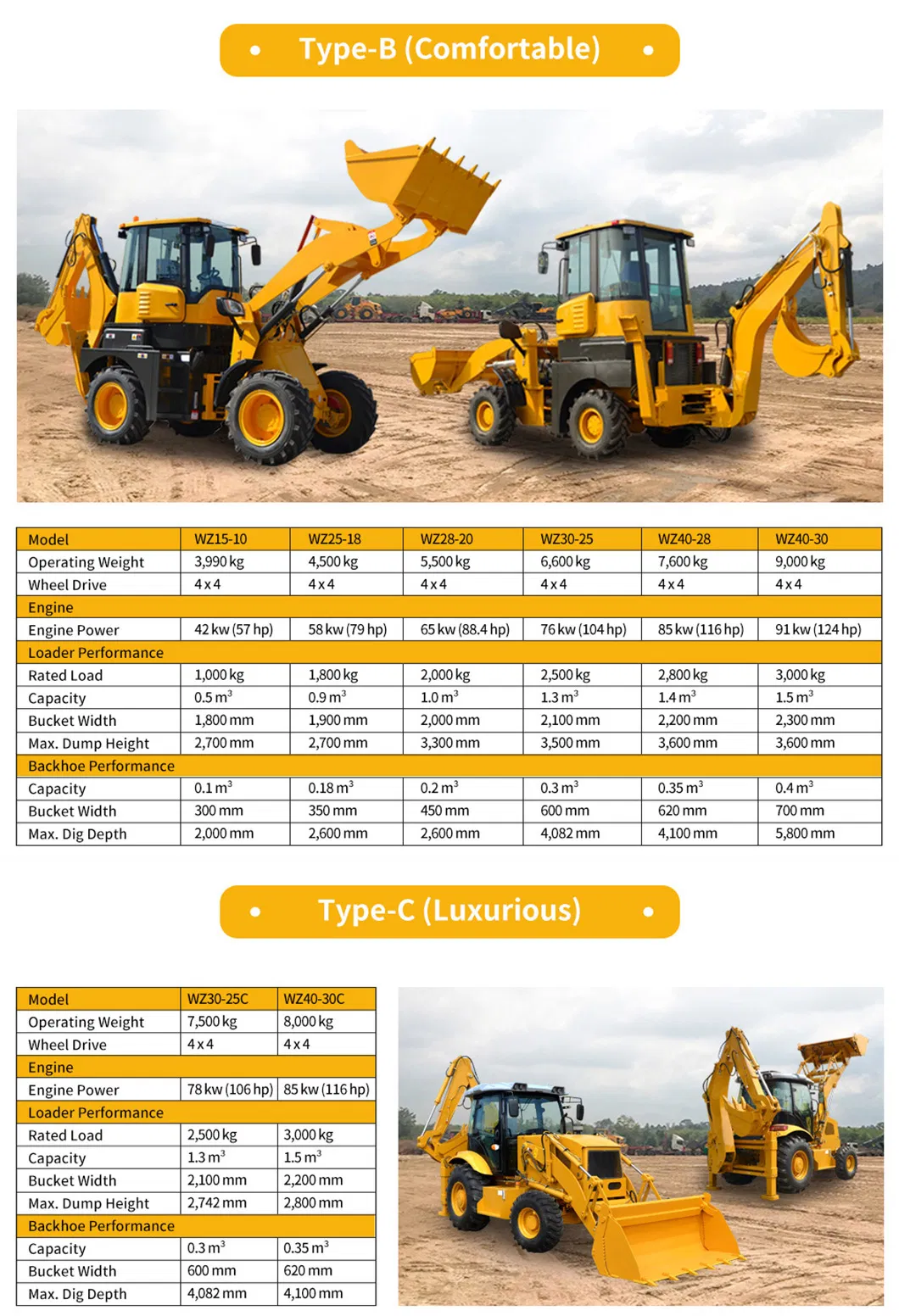 New Wheel Loader Mini Cheapers Backhoe Loader