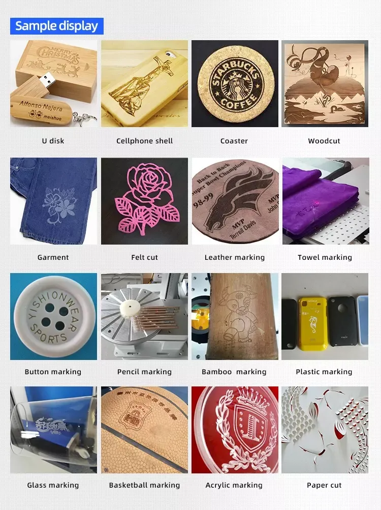 Nometal Material Marking Machine 30W 60W CO2 Laser Marking Machine Engraving Machine for Wood MDF Engraving