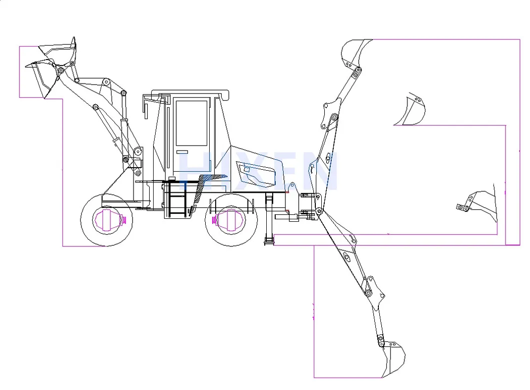 Popular Brand Hixen with Model Wz30-25 Backhoe Loaders for Good Quality