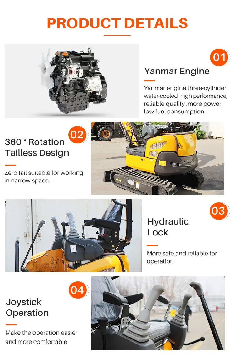 Rhinoceros Xiniu New Mini Excavator 1.8ton, Xn18 Small Digger for Garden Orchard Small Projects
