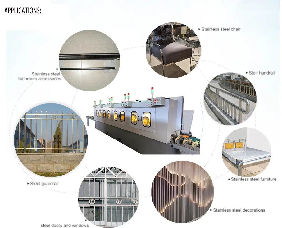 Stainless Steel and Aluminum Polishing and Buffing Machine for Round Pipe