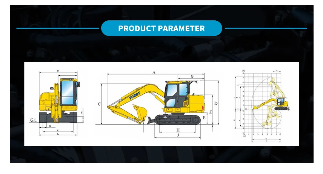 Te385 Heavy Duty Excavator with Hammer Mexico Construction Works Excavator Digging Machine Farms Heavy Excavator