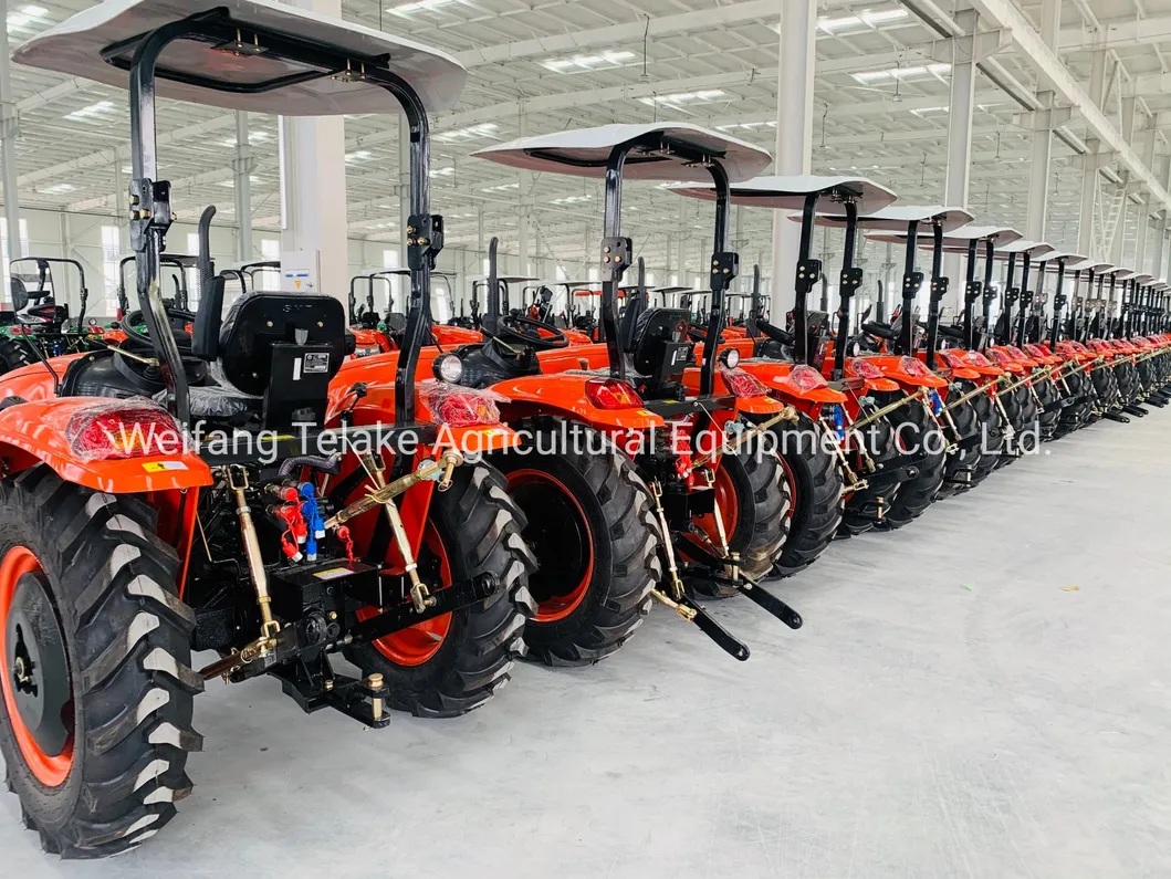 Telake Agricultural Machinery Mini Four Wheel Small Garden Tractor with Excavator Bucket