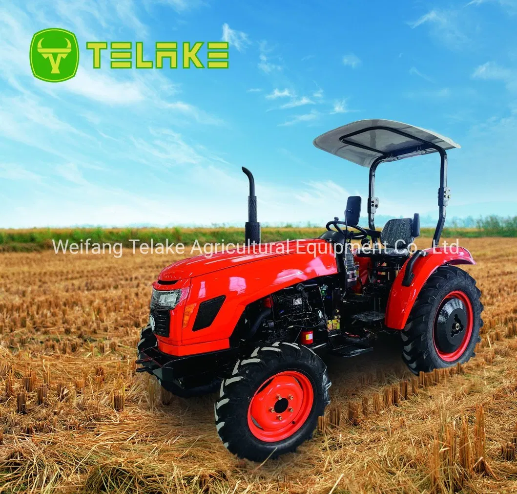 Telake Agricultural Machinery Mini Four Wheel Small Garden Tractor with Excavator Bucket