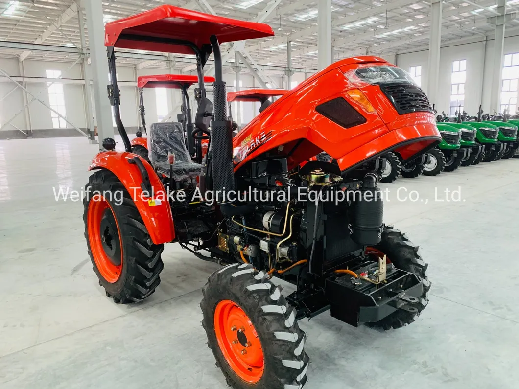 Telake Agricultural Machinery Mini Four Wheel Small Garden Tractor with Excavator Bucket