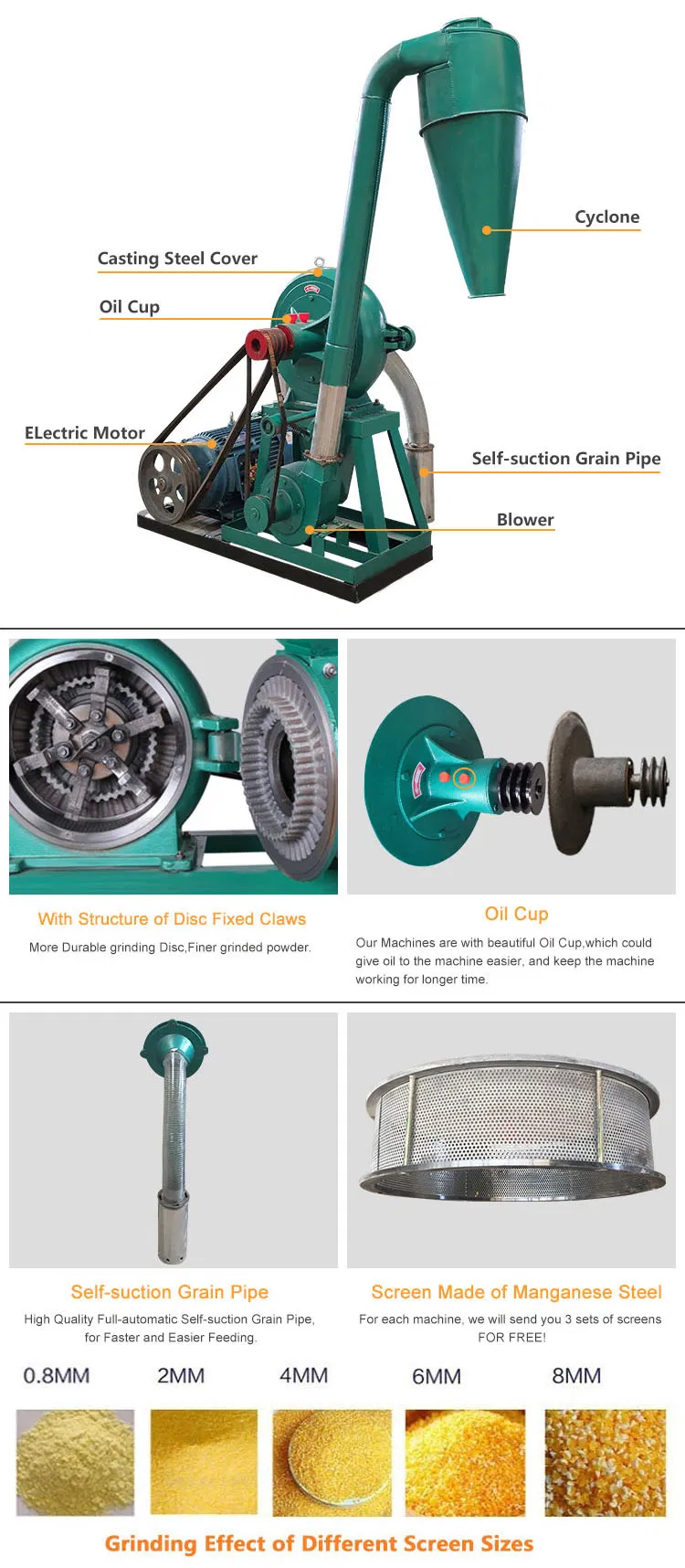 Zimbabwe Mini Maize Miller Corn Milling Machine Flour Mill